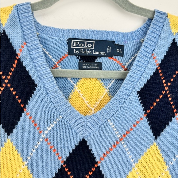 Men’s Polo Ralph Lauren classic argyle sweater vest - Picture 4 of 7